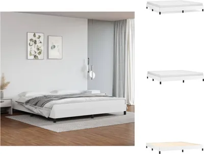 Immagine prodotto di vidaXL Struttura letto bianca 200x200 cm in Pelle finta - Letti e strutture letto
