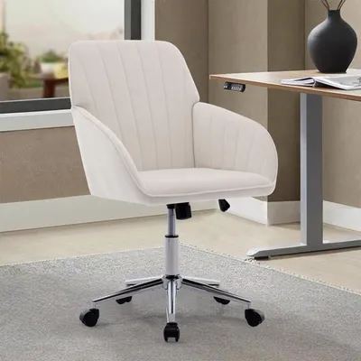 Obrázok produktu pre Ergonomická kancelárska stolička s plyšovým čalúnením