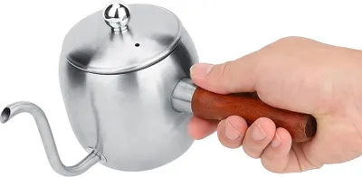 Zdjęcie produktu dla Domowy dzbanek do kawy ze stali nierdzewnej Czajnik do kawy z długą wylewką 500ml Kolor stalowy 500ml