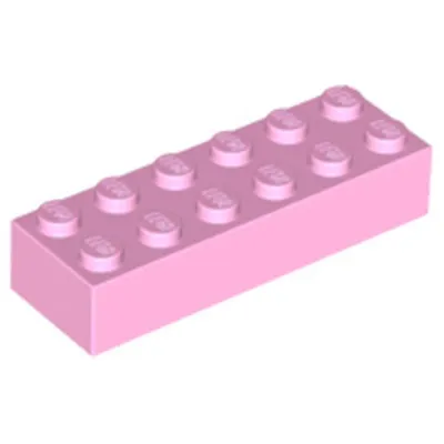 Produktbild von Lego® 2x6 Stein 2456 - 250 Stück Hellrosa