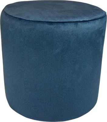 Obrázok produktu pre Velúrová stolička ELEMENT 40x40 cm okrúhla - štýlová, nehorľavá a ľahko udržiavateľná stolička - tmavomodrá