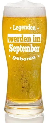 Immagine prodotto di Bicchiere da birra "Le leggende nascono a settembre", capacità 15 oz, idea regalo per uomini