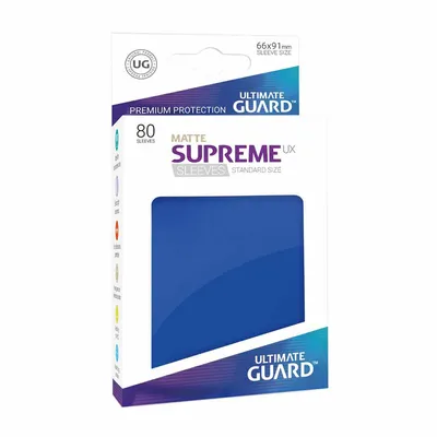 Produktbild von Ultimate Guard Supreme UX Sleeves Standardgröße Matt Blau (80)