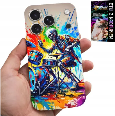 Obrázek produktu pro Etui Do Iphone 17 Pro Max - Rock Perkusja Bębny Kościotrup Pokrowiec
