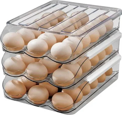 Obrázok produktu pre Organizér do chladničky, priehľadný, plastový, 3 police