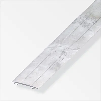 Produktbild von alfer Übergangsprofil 1 m, 37 x 2.5 mm Alu beschichtet sublimiert weiss