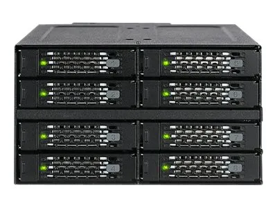 Produktbild von Backplane IcyDock 8x6,3cm SATA/SAS in 1x5,25" SSD/HDD 5-15mm retail