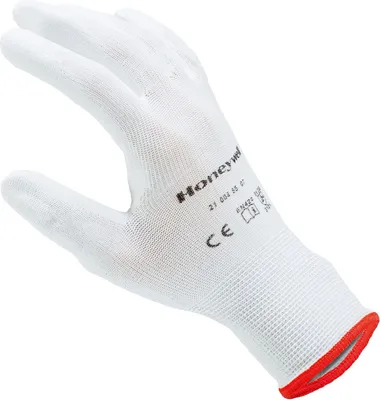 Immagine prodotto di 10 guanti protettivi HONEYWELL in nylon bianco lavorato a maglia in poliammide misura 7/S