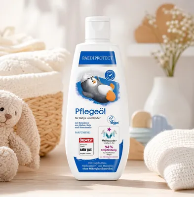Produktbild von Paediprotect Pflegeöl, 200 ml, Parfümfrei, Geruchlos
