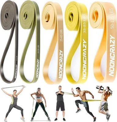 Productafbeelding van Famanu weerstandsbanden met verschillende weerstandsniveaus - Fitnessbanden voor krachttraining