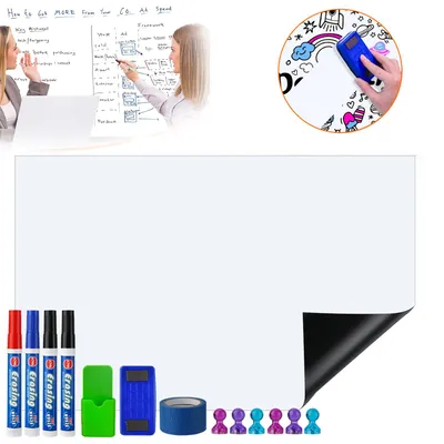 Produktbild von Whiteboard Folie, 100 x 50 cm, Trocken Abwischbar, für Schule, Büro und Zuhause