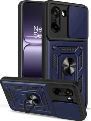 Produktbild von OnePlus Nord CE5 Hülle - Coverup Armor Ring Ständer Back Cover mit Kamera Schutz - Blau