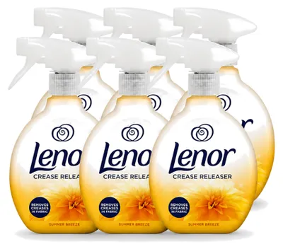 Zdjęcie produktu dla 6 x Odświeżacz do tkanin Lenor Crease Releaser Summer Breeze - 500 ml - Opakowanie ekonomiczne - 6 sztuk
