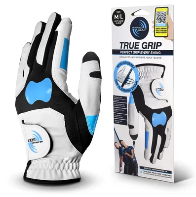 Immagine prodotto di Guanto da allenamento ME AND MY GOLF True Grip — Prensione perfetta ad ogni colpo — Taglia M/L, bianco