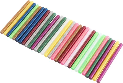 Produktbild von 30 Stück gemischte Farben, Heißklebestifte, Klebestifte, Kit zum Basteln, Anbringen von DIY-Werkzeugen