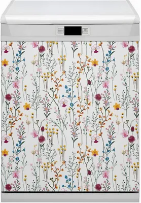 Produktbild von Küche Dekorative Magnete  Magnet Folie für Geschirrspüler 60x80 cm   - Feldblumen