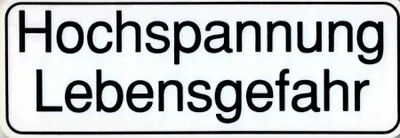 Produktbild von Warnschild - HOCHSPANNUNG - 308501 - Gr. 24,5 x 8,5 cm