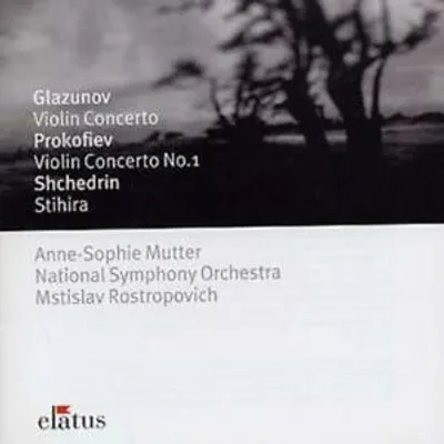 Image de Alexander Konstantinovich Glazounov : Concertos pour violon (interprétés par Rostropovich, l'Orchestre national de France, etc.)