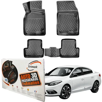 Produktbild von Trimak Autofußmatten kompatibel mit Renault Fluence 2009-2018 Auto Allwetter Gummimatten