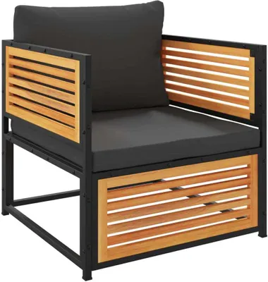 Zdjęcie produktu dla VidaXL 367641, Antracyt, Drewno akacjowe, Stal, 110 kg, Dorośli i dzieci, 680 mm, 680 mm