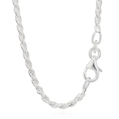 Produktbild von Echte 925er Sterlingsilber Kordel Kette Silberkette 50cm 2,00mm 6,8g 5698
