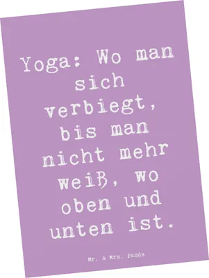 Produktbild von Mr. & Mrs. Panda Grußkarte Spruch Yoga Balance - Lavendeltraum - Geschenk, Postkarte, Sportler Geschenke, Kunstkarten, Unterstützung, Teamsport, Asanas, Ansichtskarte
