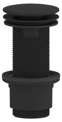 Produktbild von Sapho Nicht verschließbare Waschbecken-Ablaufgarnitur 5/4" 5/4", große Stopfen, 10-80mm, ABS / schwarz