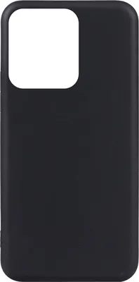 A black phone case with a cutout for a camera module.