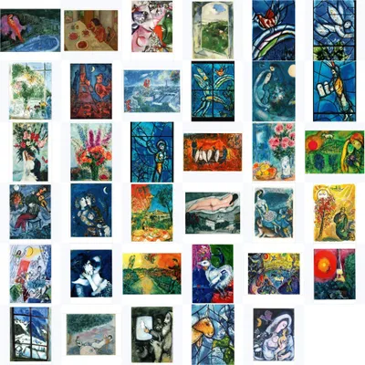 Produktbild von Kunstkarten-Komplett-Set Marc Chagall