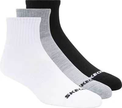 Produktbild von Skechers 3PPK Qtr Crew Socks S114235-BKWG