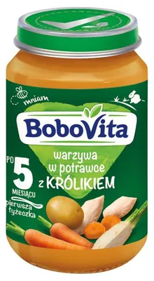 Obrázek produktu pro BoboVita Potravka z králíka a zeleniny pro děti od 5. měsíce 190 g