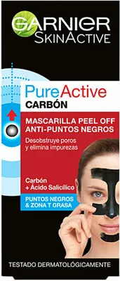 Image de Garnier Pure Active Intensive Peel Off Carbon Anti Blackheads Mask 50ml