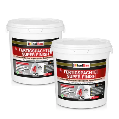 Produktbild von IsolBau Spachtelmasse 50kg Fertig Spachtel masse Super Finish Q4 Fugenspachtel