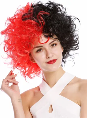 Produktbild von WIG ME UP Perücke Locken Wild Volumen Rot Schwarz 91344-P103+PC13
