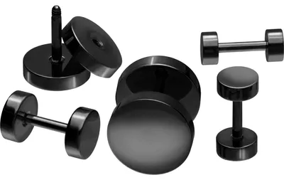 Produktbild von Chirurgenstahl Fake Plug Schwarz Discgröße: 5mm