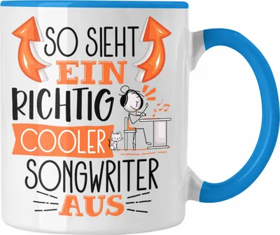 Produktbild von Trendation - So Sieht Ein Richtig Cooler Songwriter Aus Tasse Geschenk für Songwriter Geburtstag Geschenkdiee (Blau)