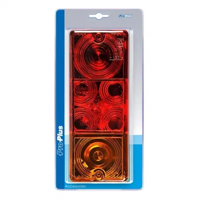 Produktbild von Rücklicht 4 Funktionen 21 x 8,5 cm rot in Blister