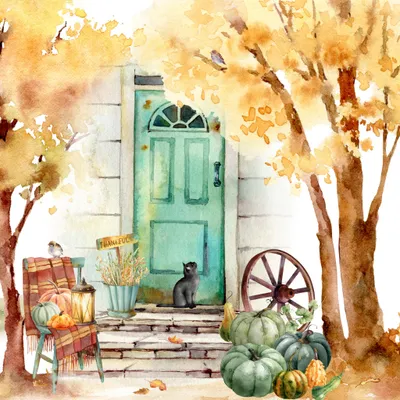 Hochwertige Papierservietten mit Herbstmotiv