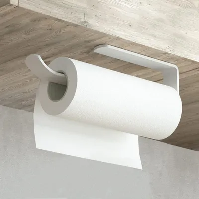 Produktbild von Bohrfreier Küchenrollenhalter, wandmontierter Küchenrollenhalter, Aluminium-Rollenhalter, Küchenrollenspender, Küchenrollenhalter, Aufbewahrungsorganizer