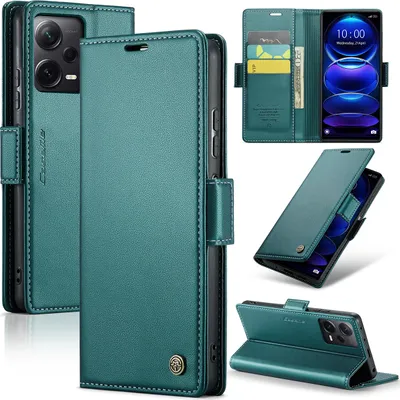 Immagine prodotto di Custodia Redmi Note 12 Pro+, Portafoglio in pelle con funzione stand per Xiaomi Redmi Note 12 Pro+ Verde