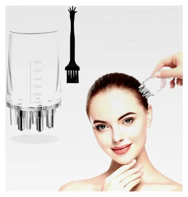Produktbild von Kopfhautapplikator mit Kamm-Massagebürste für Haarbehandlungen