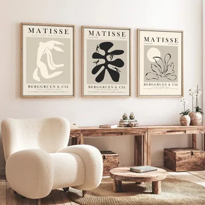 Produktbild von Wallity, Huhu252 - 50 x 70, Dekorativ gerahmtes MDF-Gemälde (3 Stück), Mehrfarbig, 100 % MDF, 50 x 70 cm