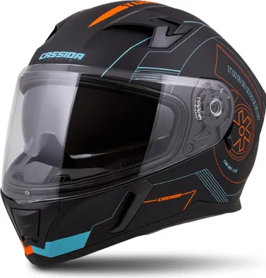 Immagine prodotto di casco Integral 3.0 Turbohead, CASSIDA (nero opaco/arancio/blu, taglia XL)