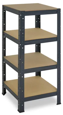 Image de shelfplaza HOME 100x30x30 cm Étagère charges lourde en anthracite avec 4 étagères et une capacité de charge de 175 kg par étagère
