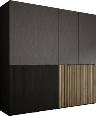 Immagine prodotto di Armadio, nero grafite / rovere Wotan, 2 x 100 x 200 x 51 cm