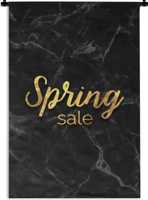 Produktbild von MuchoWow® Wandteppich Wandbehang Verkauf - Frühling - Gold - Marmor 120x180 cm Tapisserie Dekoration Wandtuch - Schlafzimmer - Dekorationen für das Haus