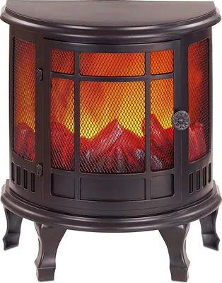 Produktbild von Krbový stojan BRUBAKER LED - LED efekt plameňa - krb s nohami - čierny - 35 x 30 cm