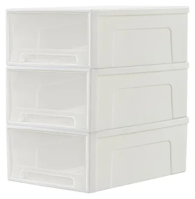 Immagine prodotto di 14 contenitori in plastica, dimensioni L x 3, impilabili, privi di BPA