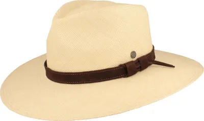 Breiter Panamahut Leder-Garnitur & UV-Schutz 50 von Hut-Breiter in beige