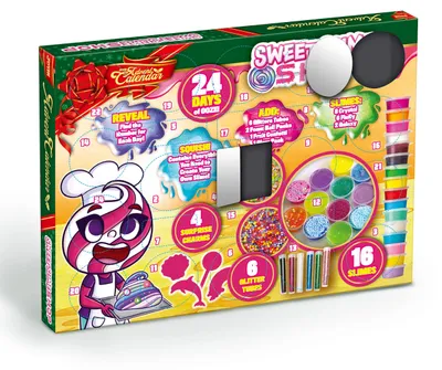 Produktbild von DIY Schleim-Adventskalender JOYIN 2025, 24 Tage mit 16 Schleimen & Zubehör